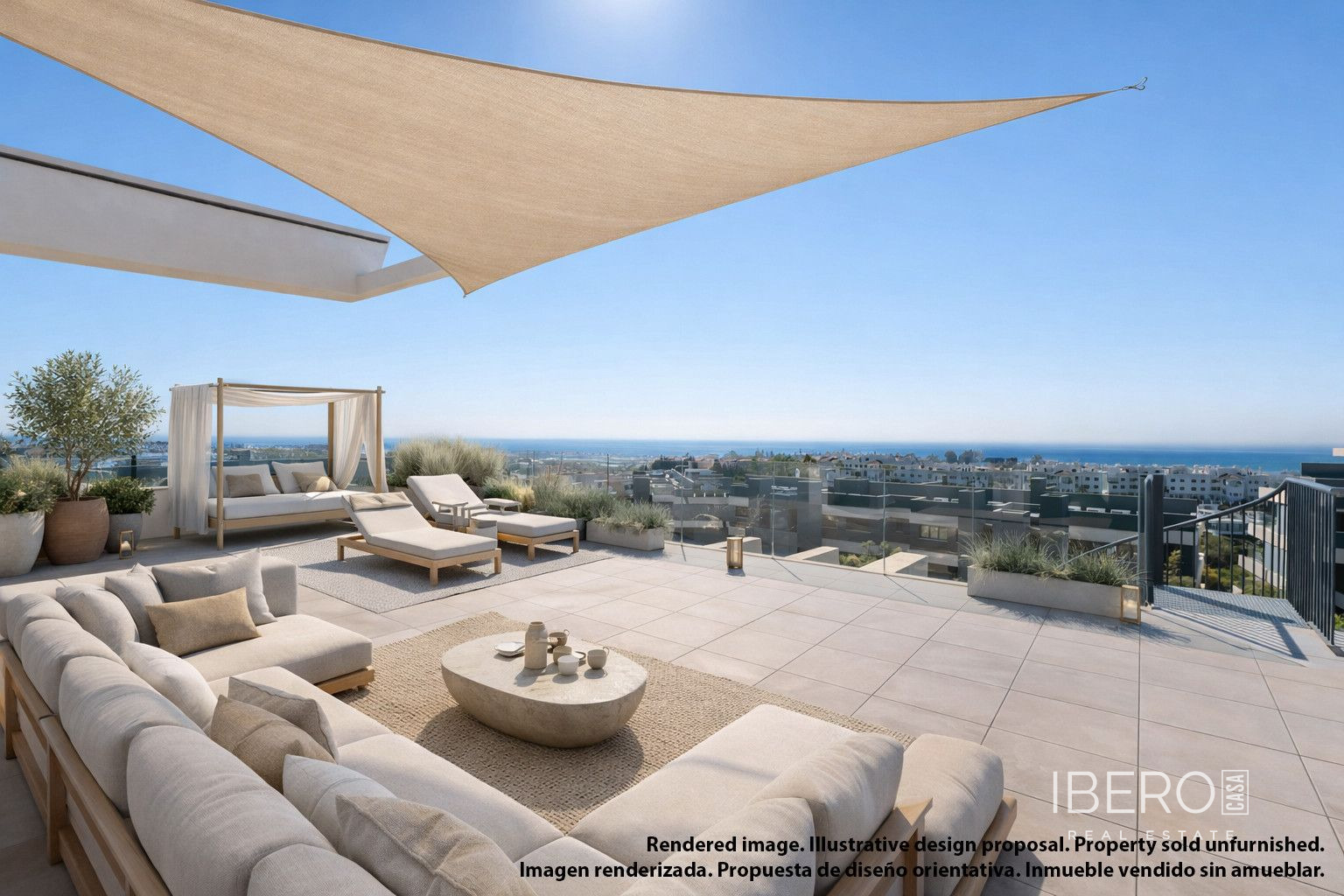 Apartmán se 3 ložnicemi a výhledem na moře, Estepona