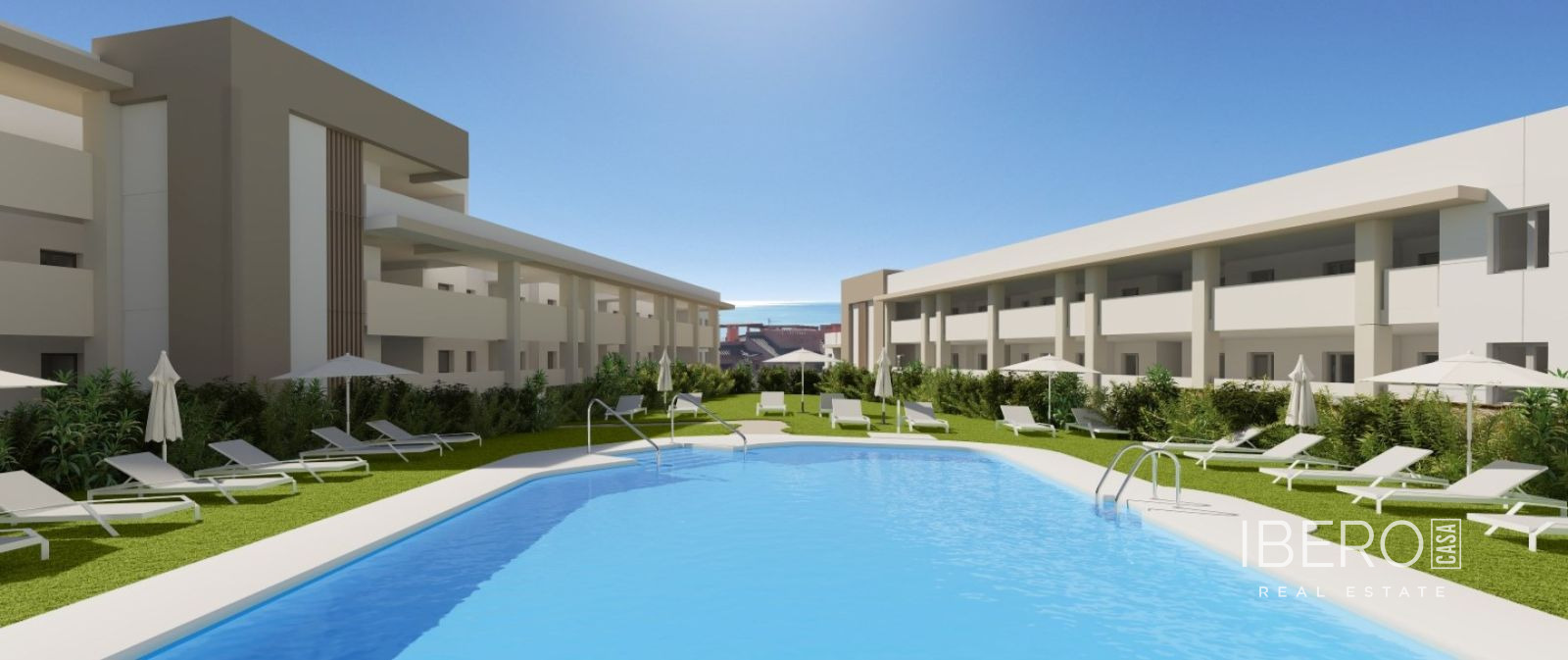 Nový apartmán se 2 ložnicemi a výhledem na moře, Manilva