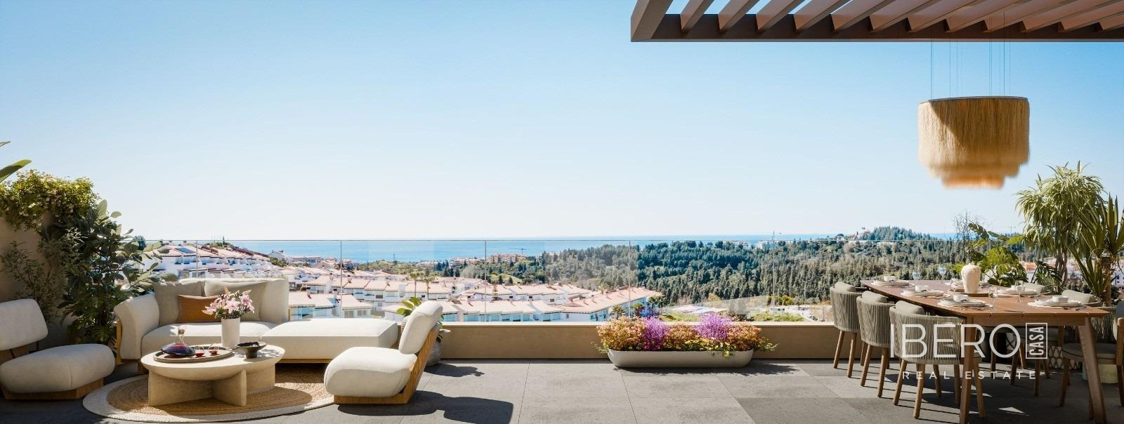 Rozestavěný apartmán se 2 ložnicemi a výhledem na moře, Mijas