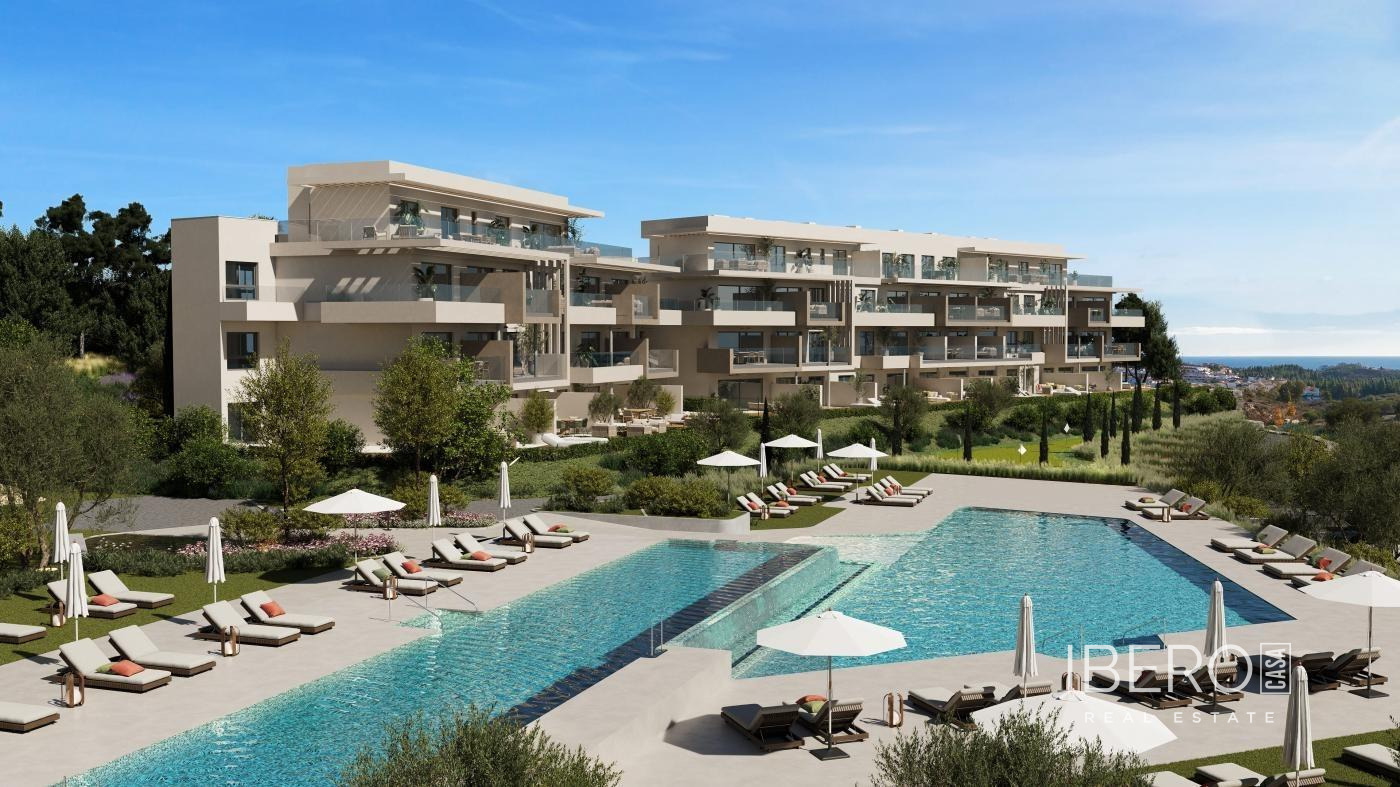 Rozestavěný apartmán s 1 ložnicí a výhledem na moře, Mijas