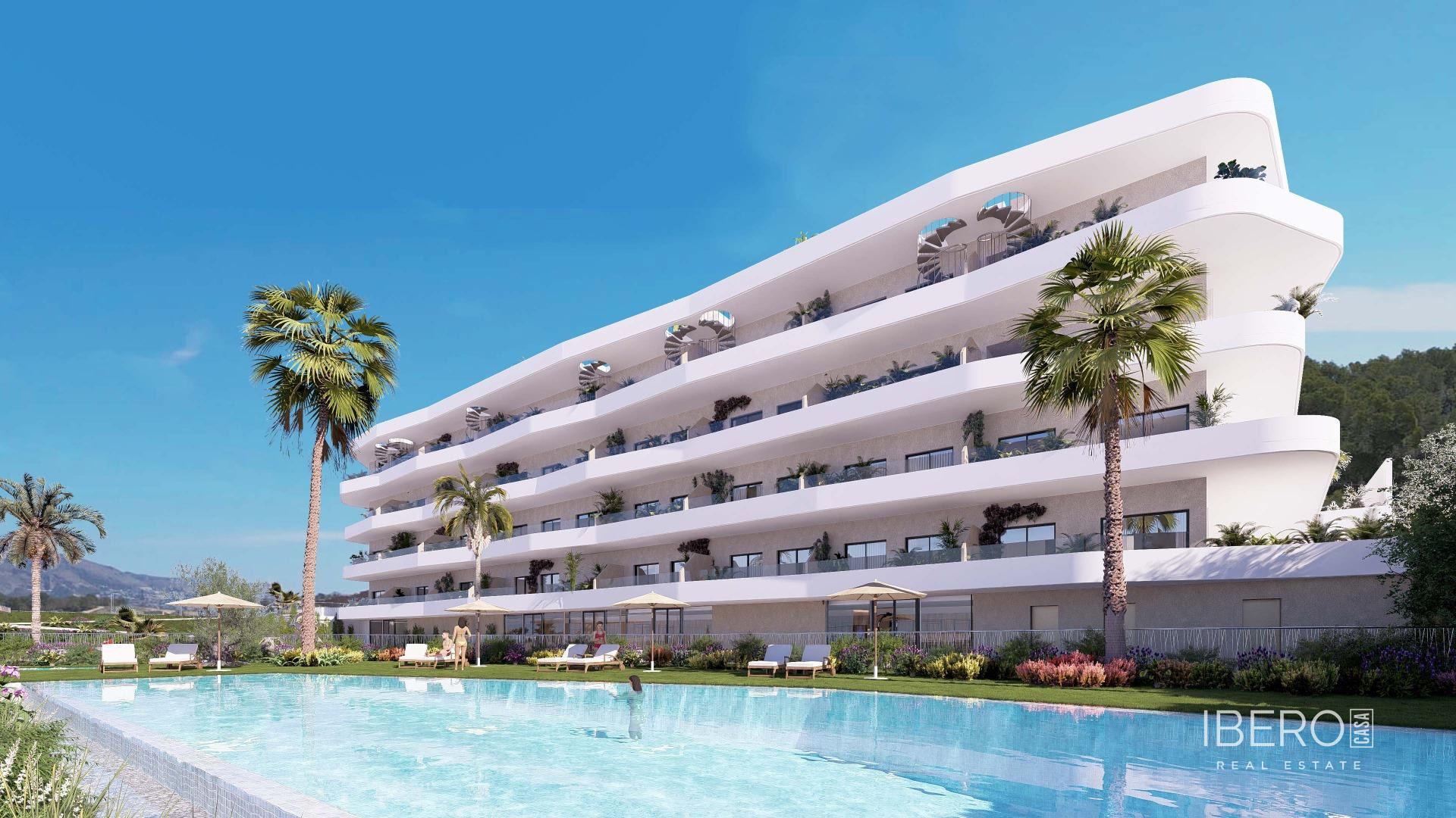 Rozestavěný apartmán se 2 ložnicemi kousek od moře, la Nucia