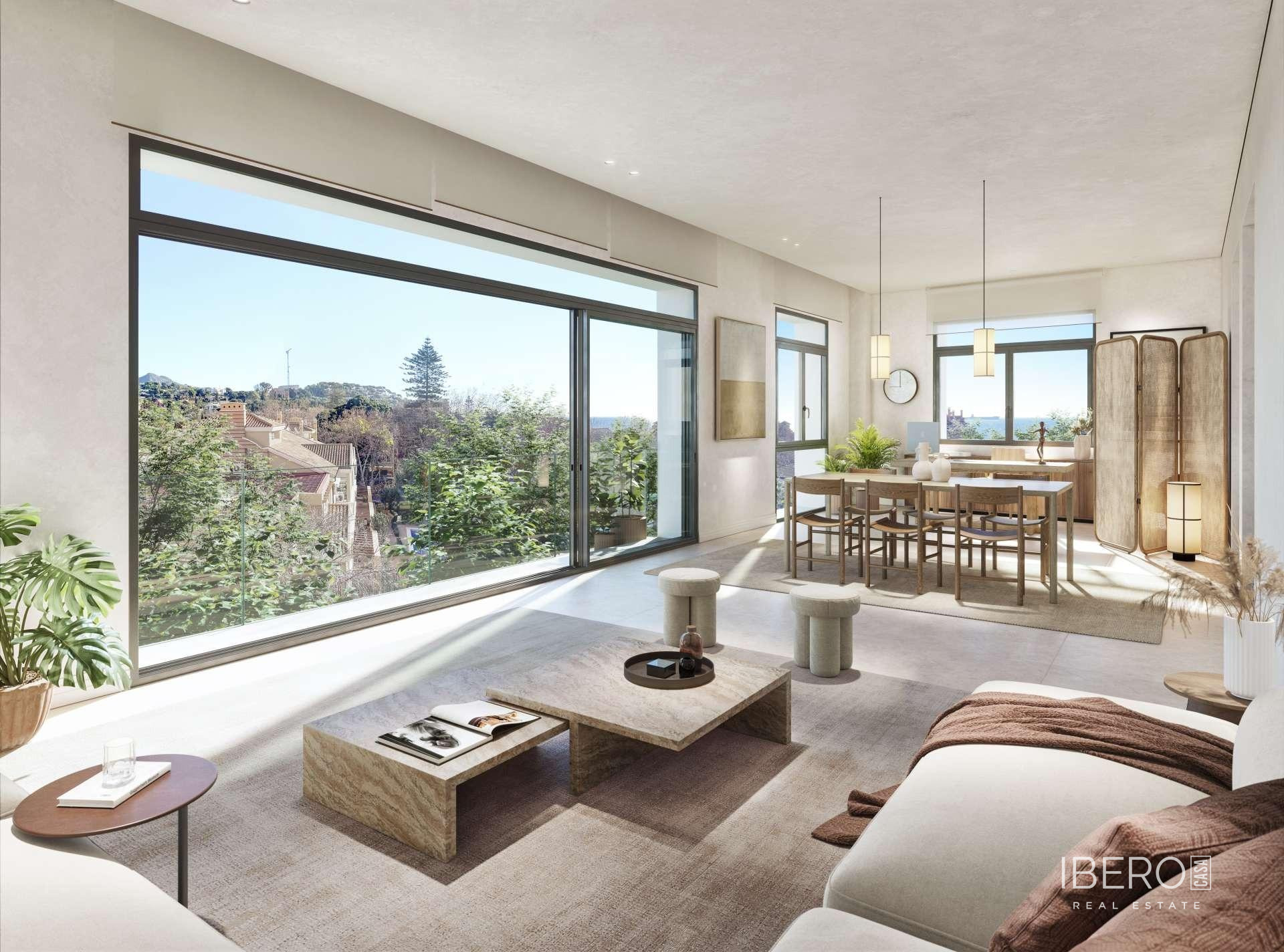 Rozestavěný apartmán se 2 ložnicemi a výhledem na moře, Málaga