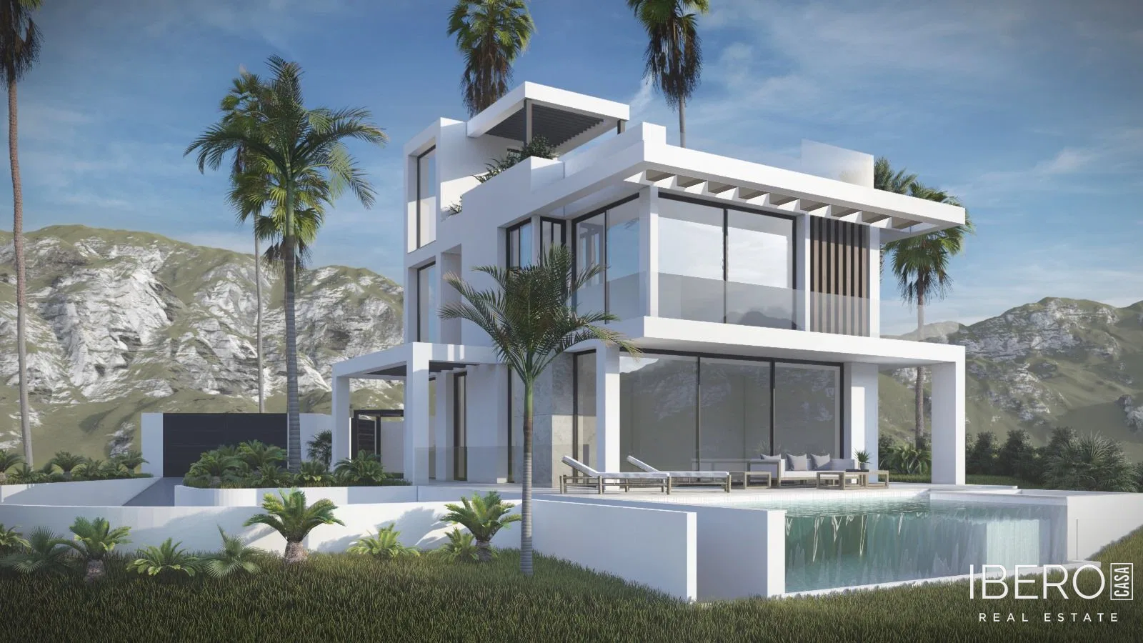 Nový dům s 5 ložnicemi a výhledem na moře, Estepona