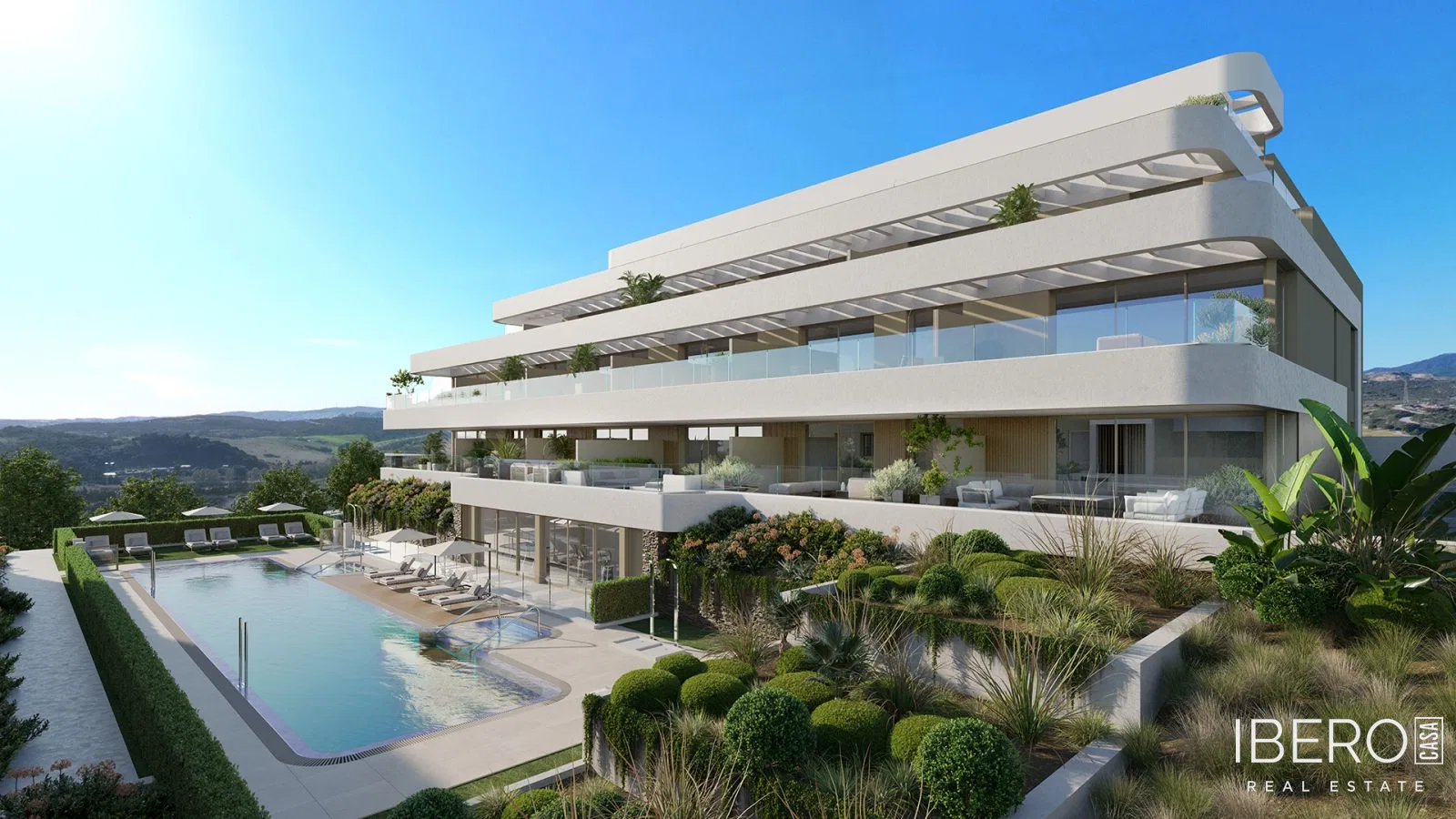 Nový apartmán s 1 ložnicí a výhledem na moře, Estepona