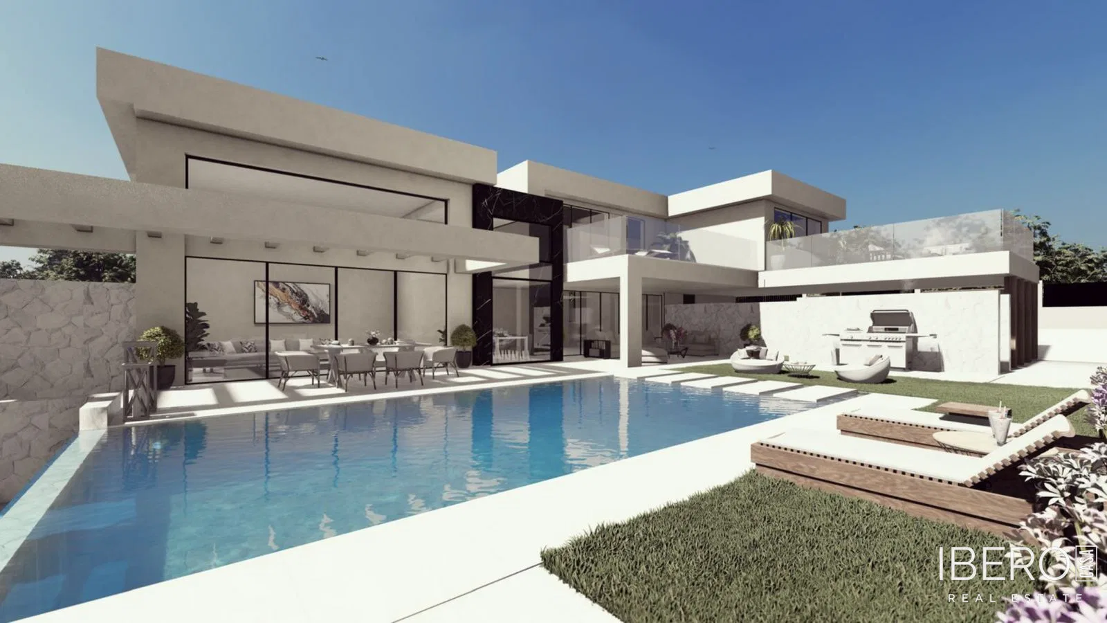 New-build 3-bedroom house with sea view, Valle Romano