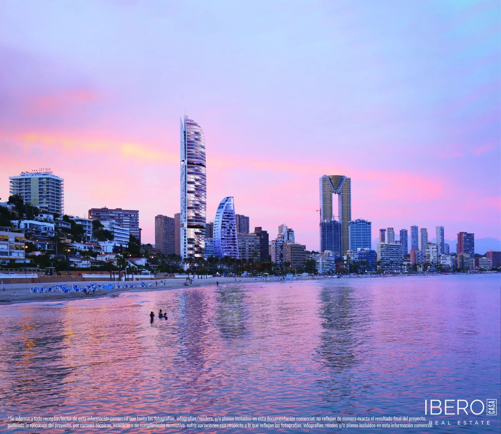 Nový apartmán se 2 ložnicemi a výhledem na moře, Benidorm