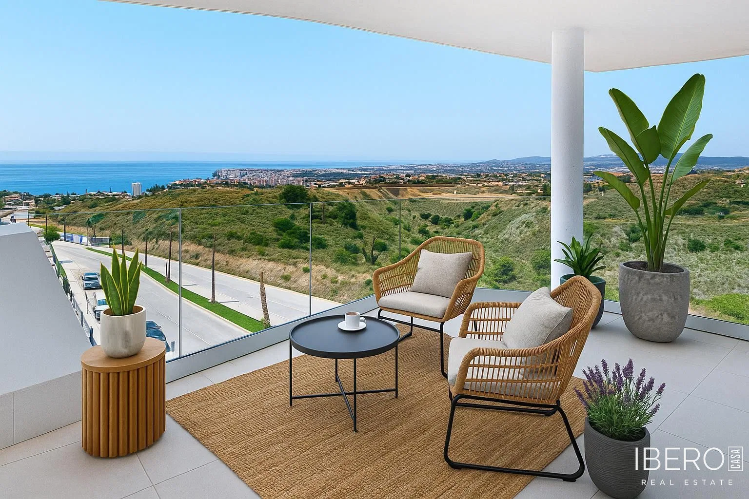 Nový apartmán se 3 ložnicemi a výhledem na moře, Fuengirola