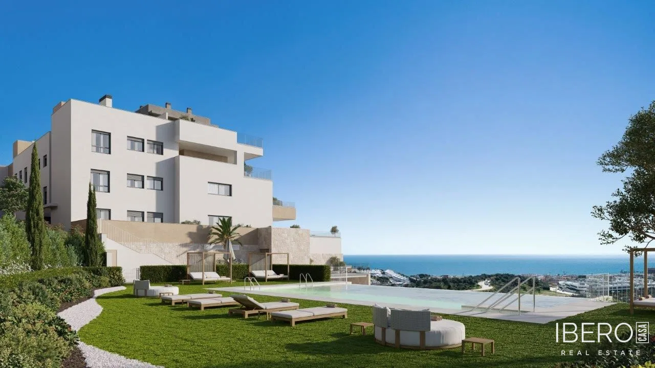 Nový apartmán se 2 ložnicemi a výhledem na moře, Mijas