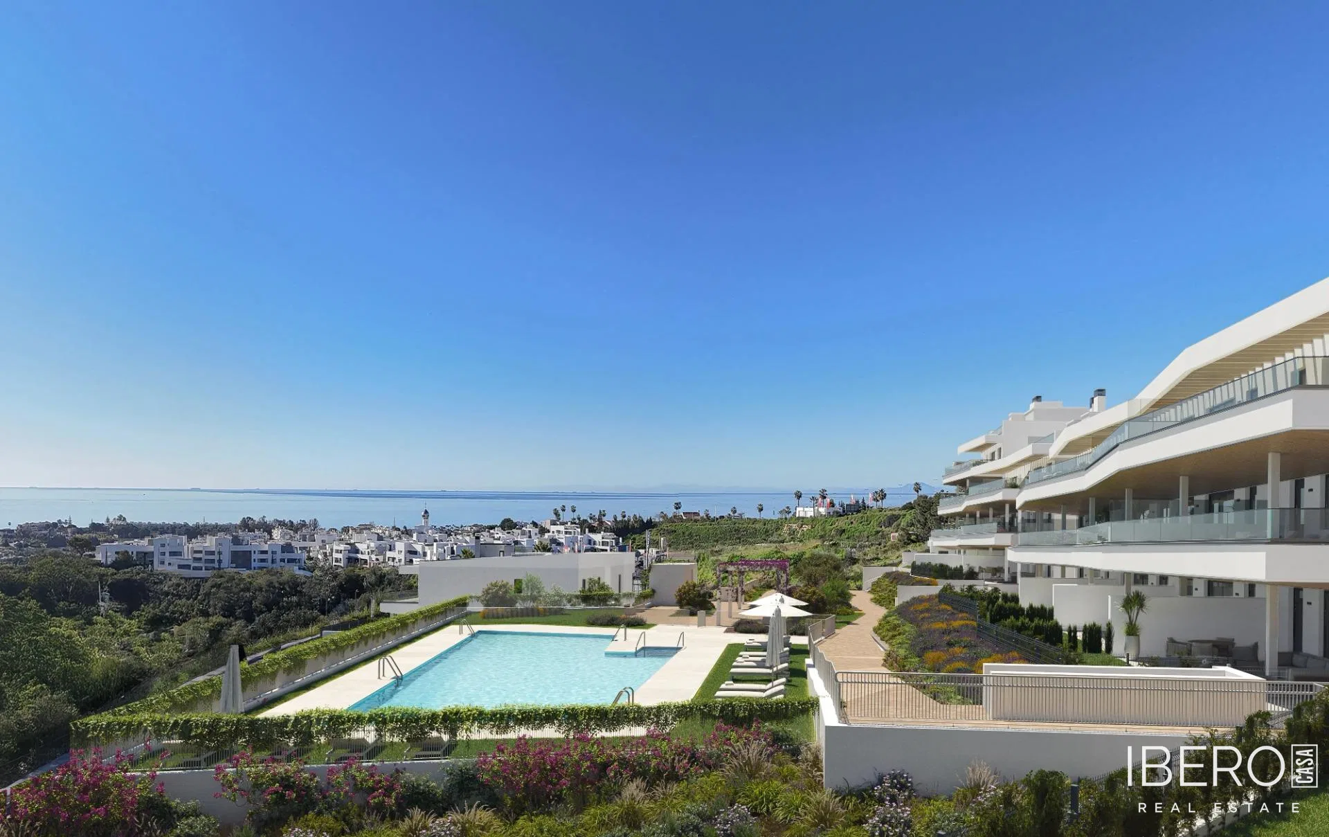 Rozestavěný apartmán se 2 ložnicemi a výhledem na moře, Estepona